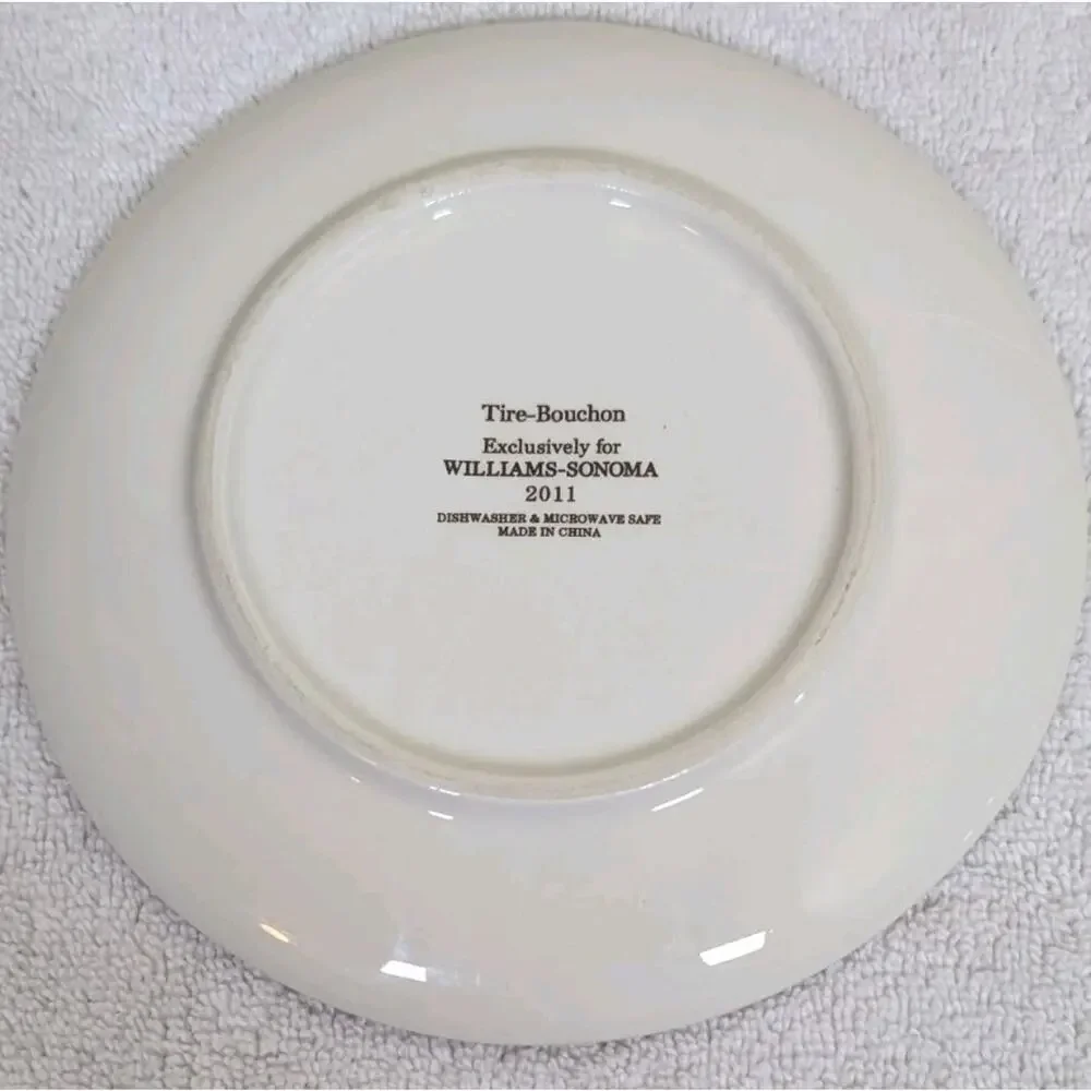 Set of 2 Tire-Bouchon by Williams-Sonoma 2011 Appetizer Plates 6-1/2